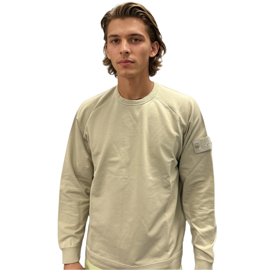 Stone Island Ghost Badge Crewneck Sweatshirt Beige - Boinclo - Outlet Sale Under Retail