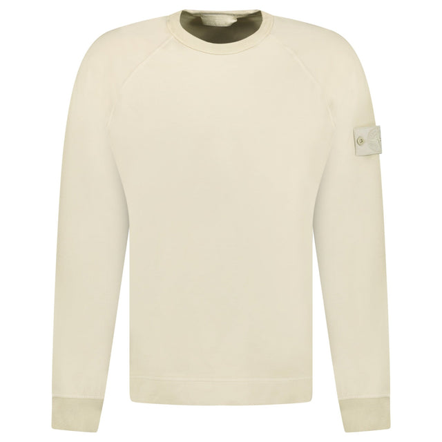 Stone Island Ghost Badge Crewneck Sweatshirt Beige - Boinclo - Outlet Sale Under Retail