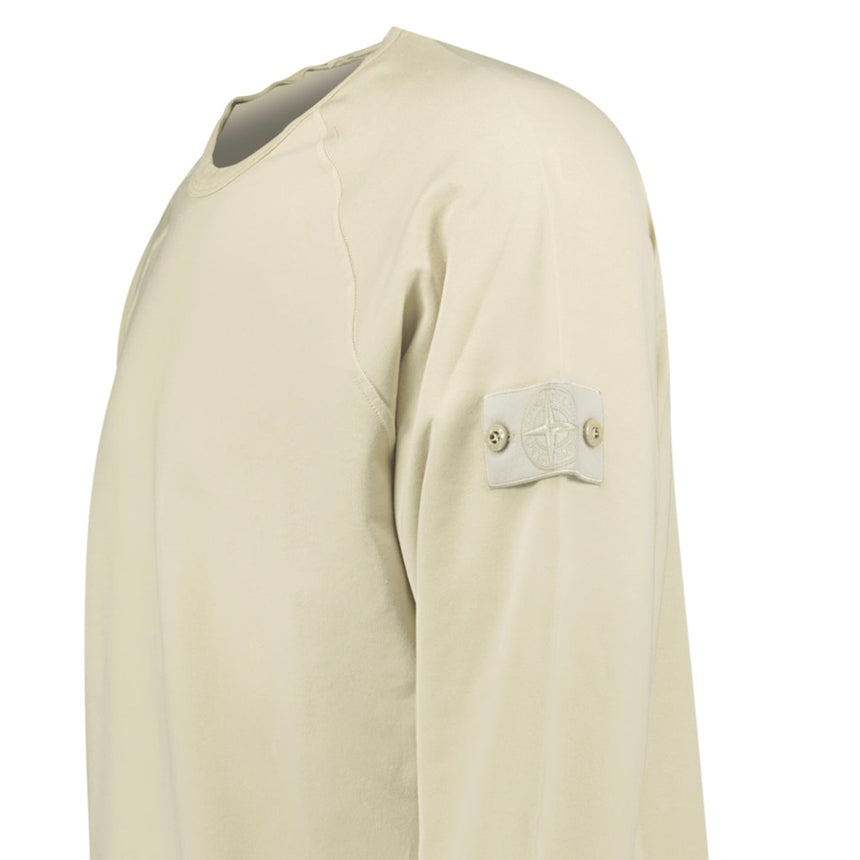 Stone Island Ghost Badge Crewneck Sweatshirt Beige - Boinclo - Outlet Sale Under Retail