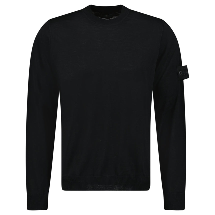 Stone Island Ghost Wool Crew Neck Jumper Black - Boinclo - Outlet Sale Under Retail