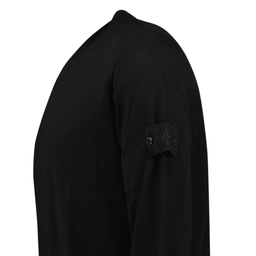 Stone Island Ghost Wool Crew Neck Jumper Black - Boinclo - Outlet Sale Under Retail