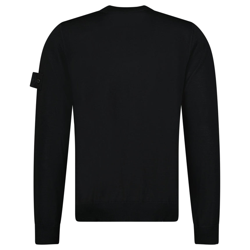 Stone Island Ghost Wool Crew Neck Jumper Black - Boinclo - Outlet Sale Under Retail