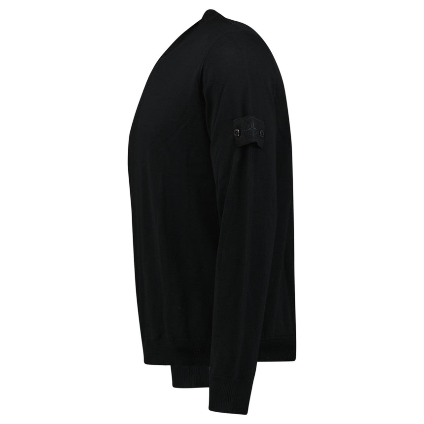 Stone Island Ghost Wool Crew Neck Jumper Black - Boinclo - Outlet Sale Under Retail
