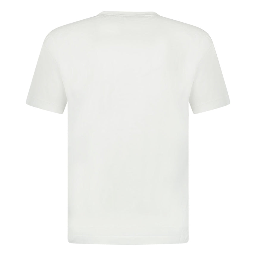 Stone Island Logo Patch Cotton T-Shirt White - Boinclo - Outlet Sale Under Retail