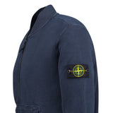 Stone Island Old Effect Zip - Up Sweatshirt Navy - Boinclo - Outlet Sale Under Retail
