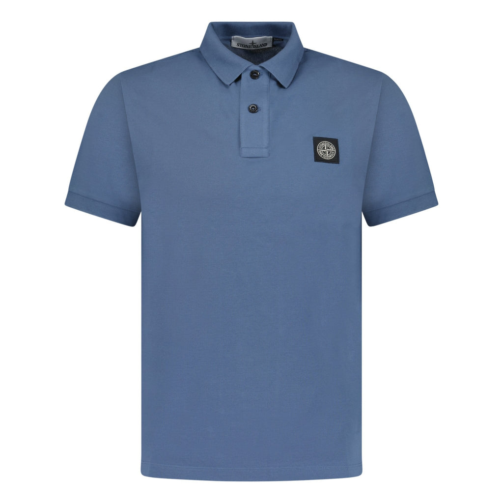 Stone Island Patch Polo T-Shirt Slim Fit Avio Blue - Boinclo ltd - Outlet Sale Under Retail