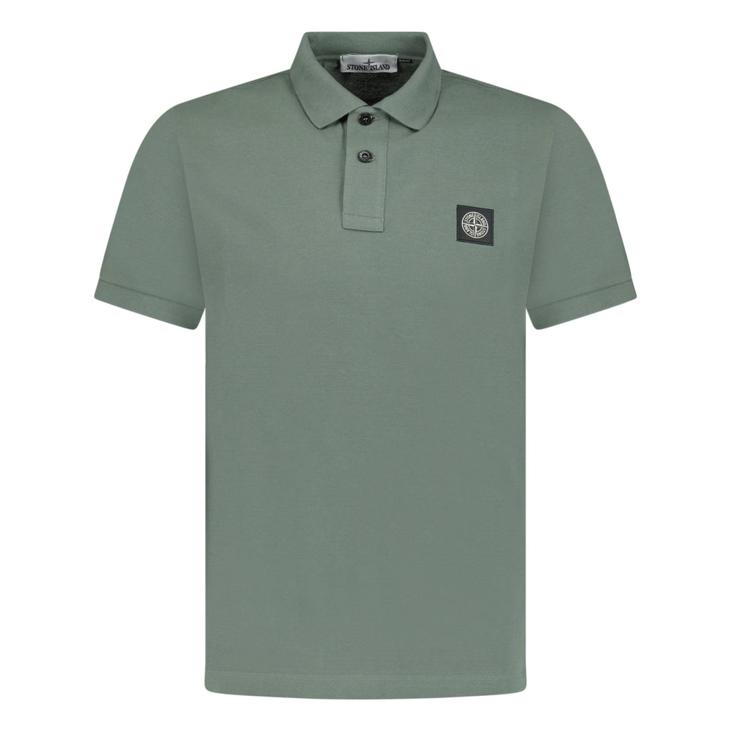 Stone Island Patch Polo T-Shirt Slim Fit Musk Green - Boinclo ltd - Outlet Sale Under Retail