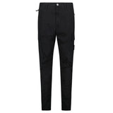 Stone Island Stretch Organic Broken Twill Cotton 'OLD' Effect Cargo Trousers in Black - Boinclo - Outlet Sale Under Retail
