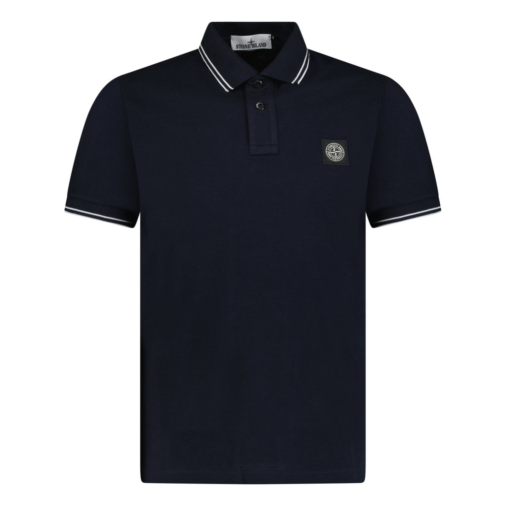 Stone Island Stripe Collar Polo T-Shirt Slim Fit Navy - Boinclo ltd - Outlet Sale Under Retail