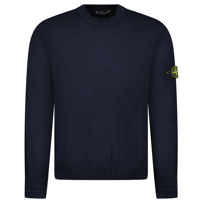 Stone Island Thick Knitted Compass - Badge Sweater in Navy Blue - Boinclo - Outlet Sale Under Retail