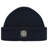 Stone Island Thick Ribbed Wool Beanie Hat Navy - Boinclo - Outlet Sale Under Retail