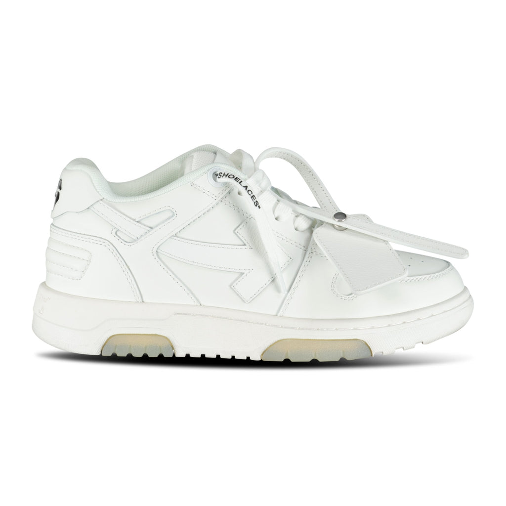 (Womens) Off-White Out Of Office Calf Leather Trainers White - Boinclo ltd - Outlet Sale Under Retail