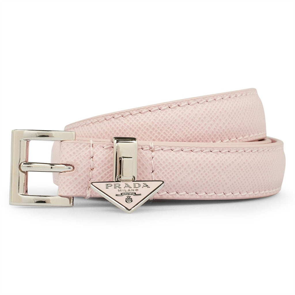 (Womens) Prada Metal Plague Leather Belt Pink - Boinclo ltd - Outlet Sale Under Retail