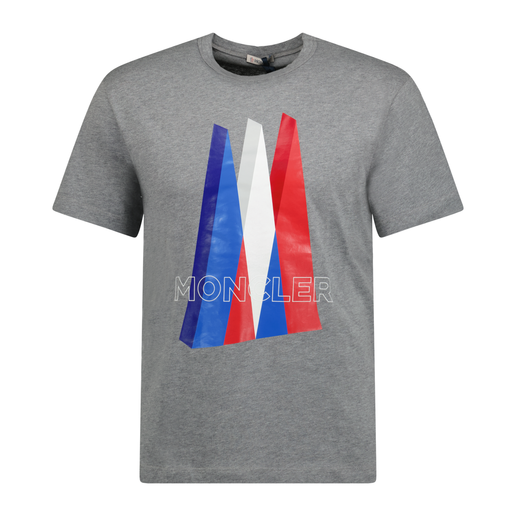 Moncler Logo Print T-Shirt Grey - Boinclo ltd - Outlet Sale Under Retail