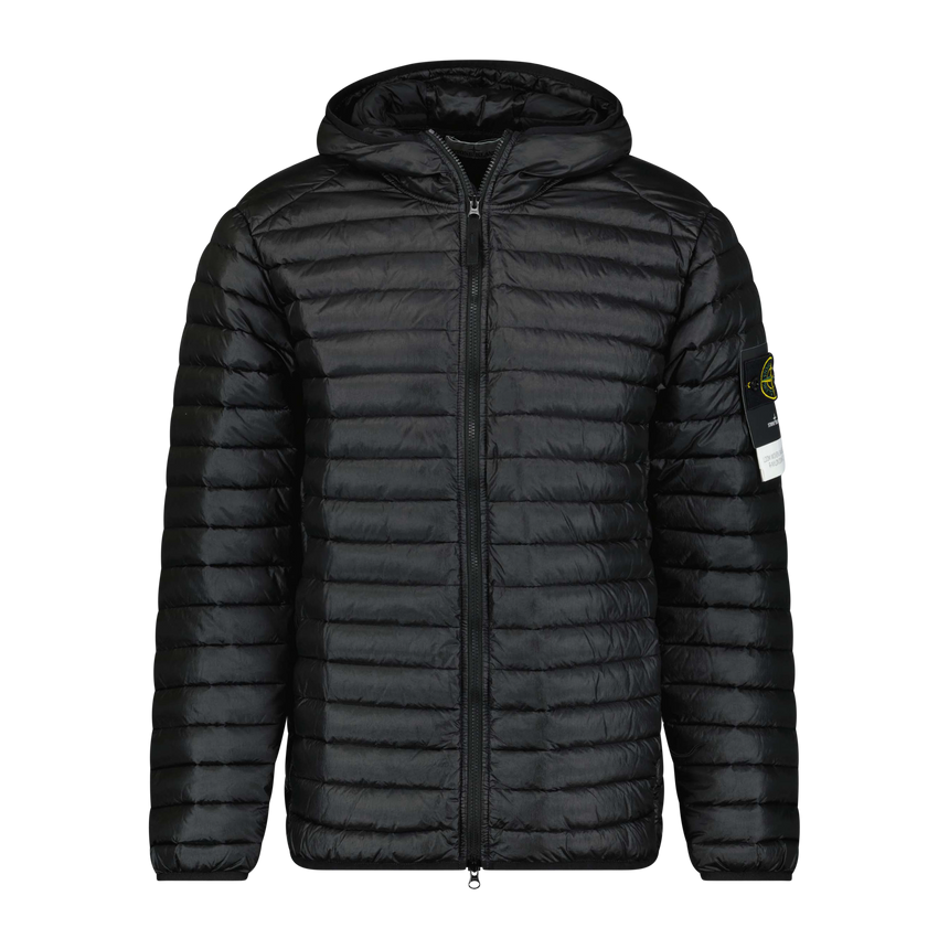 Stone Island Loom Woven Down Chambers Stretch Nylon Tc Jacket Black Outlet Sale Always Under Retail Boinclo