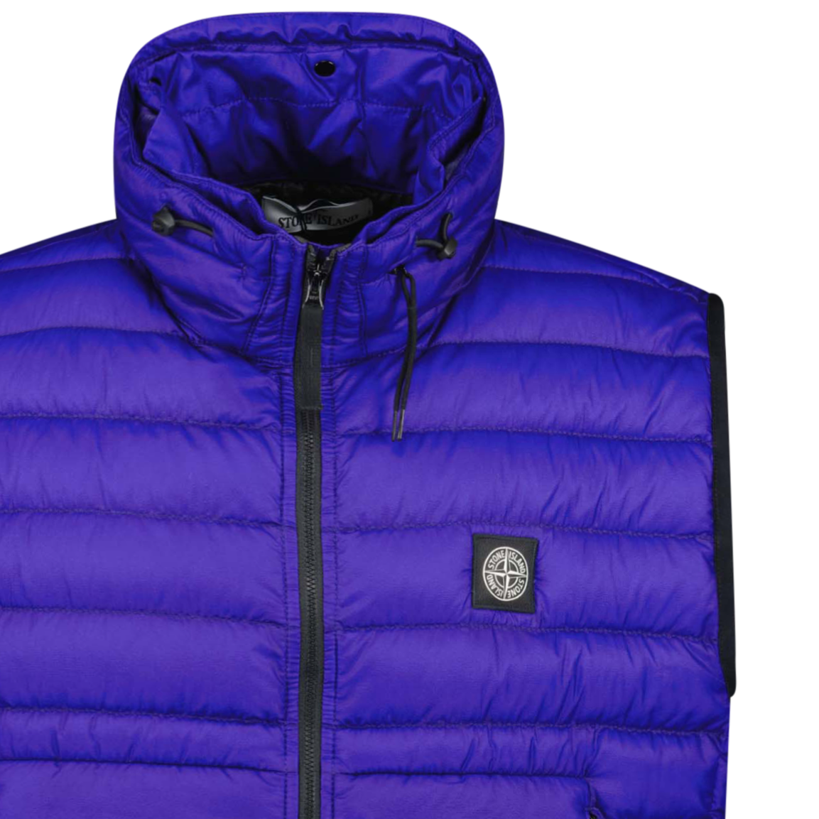 Stone Island Nylon Patch Logo Gilet Blue Boinclo ltd Outlet Sale