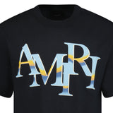 Amiri Staggered Chrome Print T-shirt Black - Boinclo ltd - Outlet Sale Under Retail