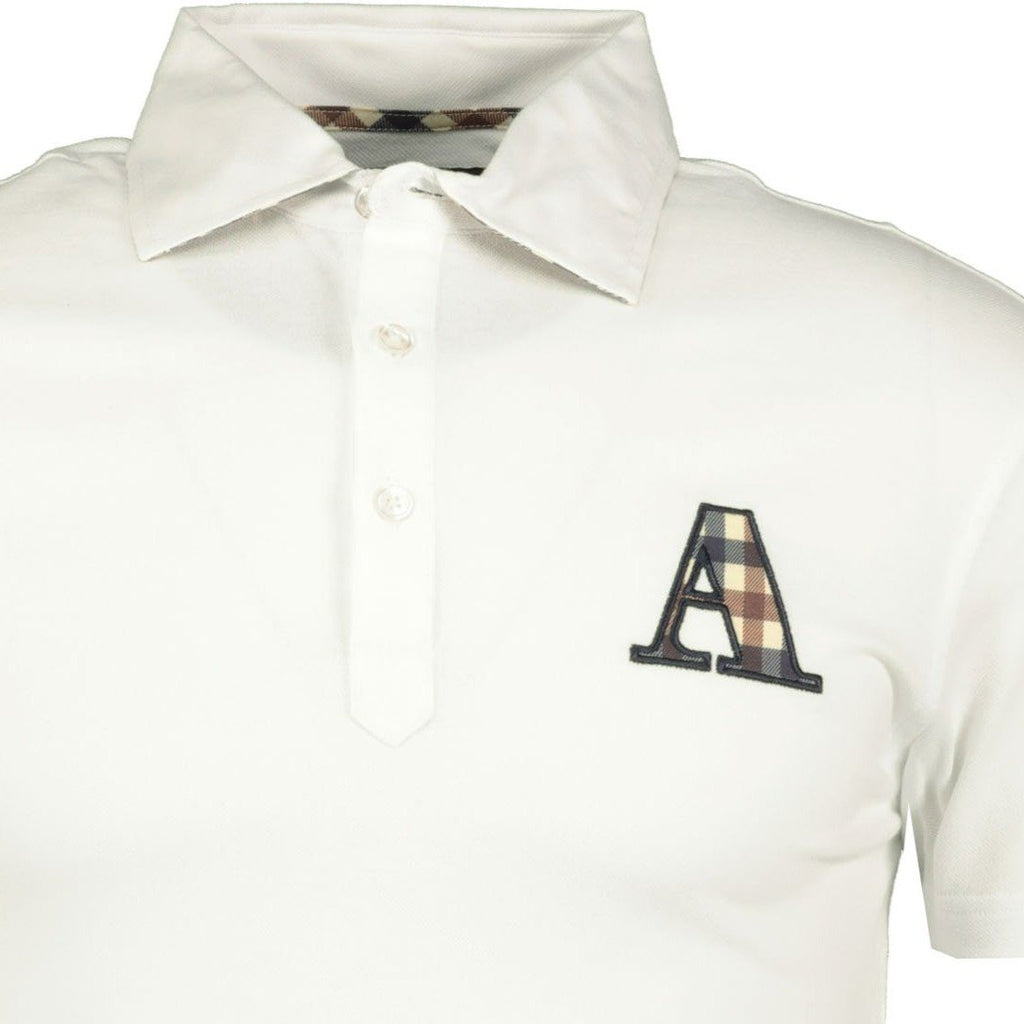 Aquascutum A Check Logo T-Shirt White - Boinclo ltd - Outlet Sale Under Retail