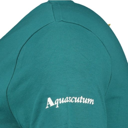 Aquascutum Check Logo Pocket T-Shirt Teal - Boinclo ltd - Outlet Sale Under Retail