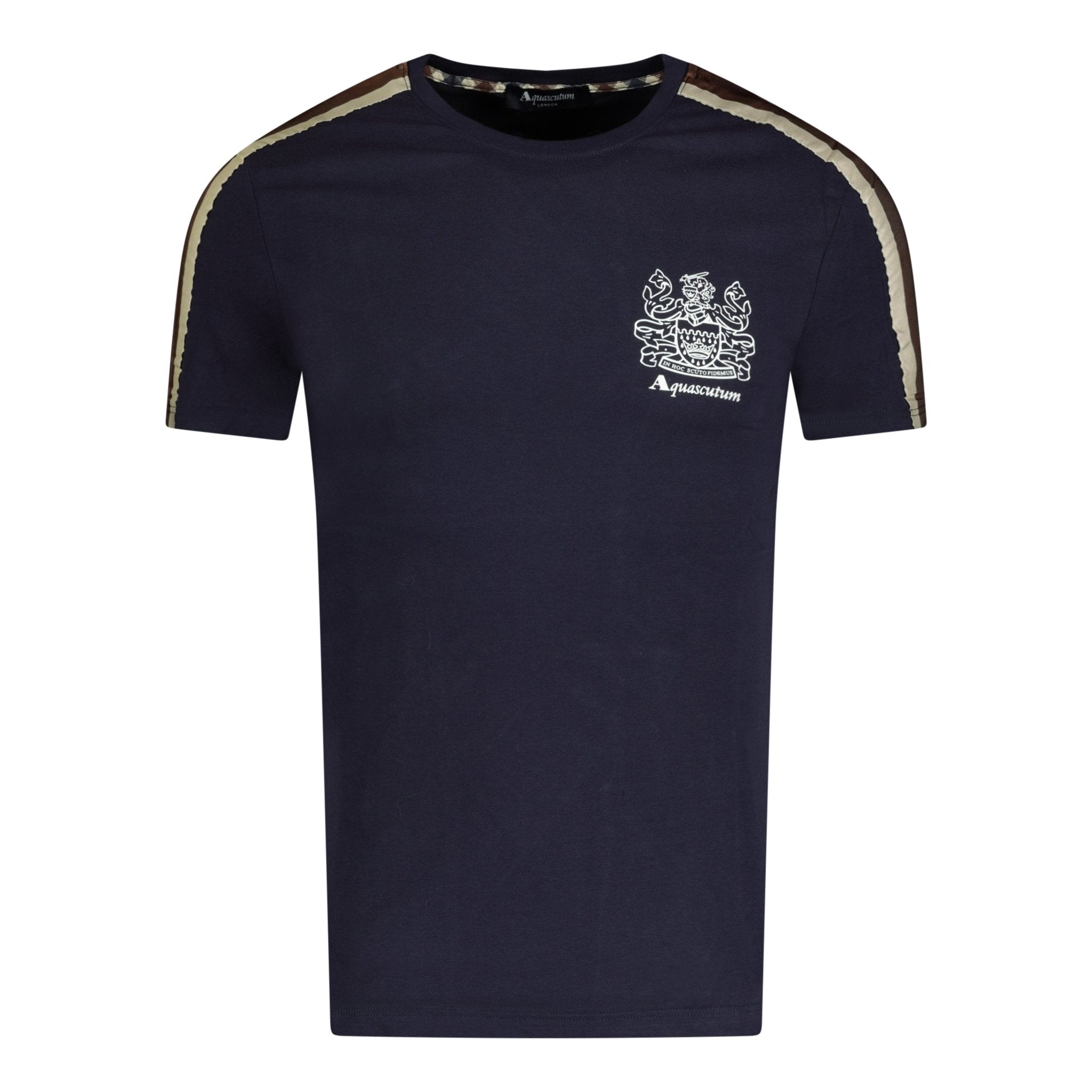 Color variation of Check Stripe T-Shirt Navy