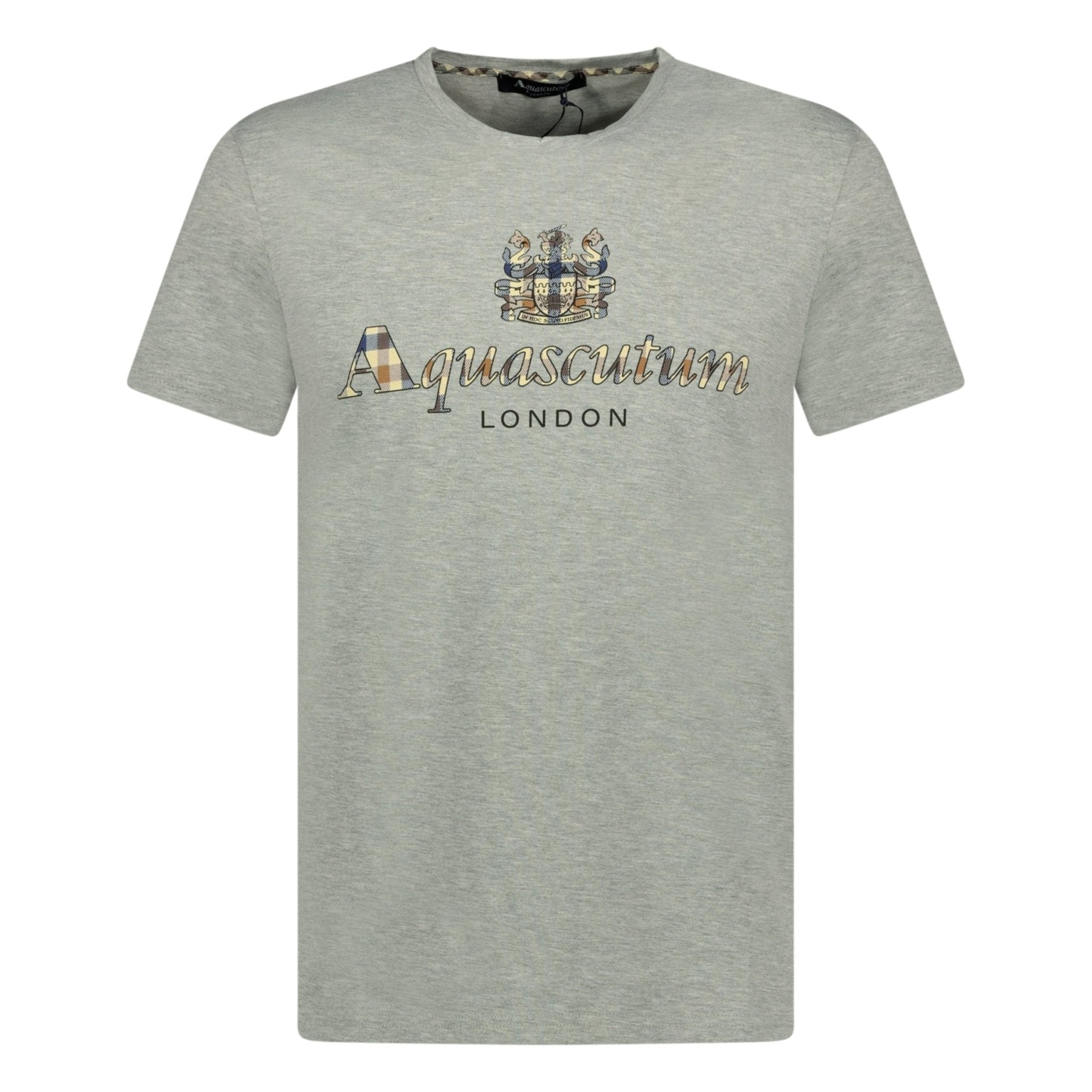 Color variation of Chest Check Logo T-Shirt Grey