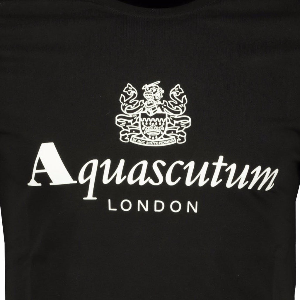 Aquascutum Chest Logo T-Shirt Black - Boinclo ltd - Outlet Sale Under Retail