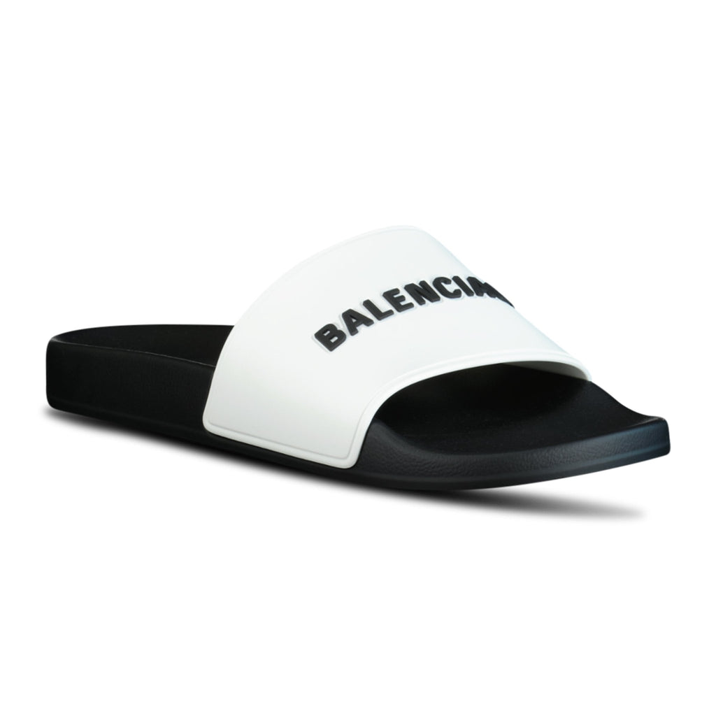 Balenciaga Logo Sliders Black & White - Boinclo ltd - Outlet Sale Under Retail