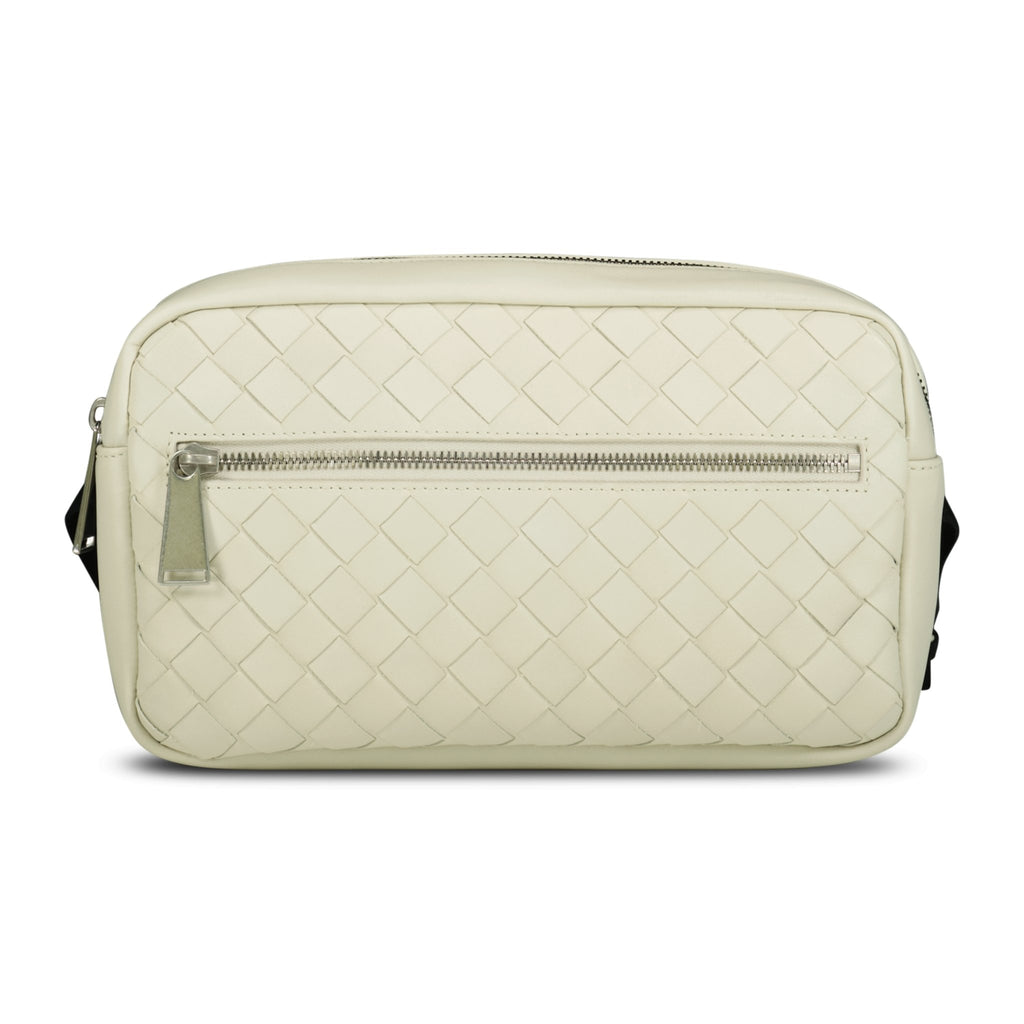 Bottega Veneta Basket Weaved Leather Belt Bag Ivory - Boinclo ltd - Outlet Sale Under Retail
