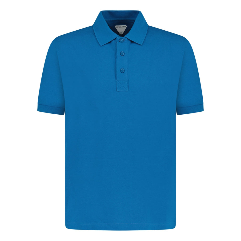 Bottega Veneta Cotton Polo Shirt Pacific Blue - Boinclo ltd - Outlet Sale Under Retail