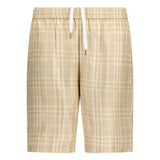 Burberry 'Bradeston' Silk Check Shorts Beige - Boinclo ltd - Outlet Sale Under Retail