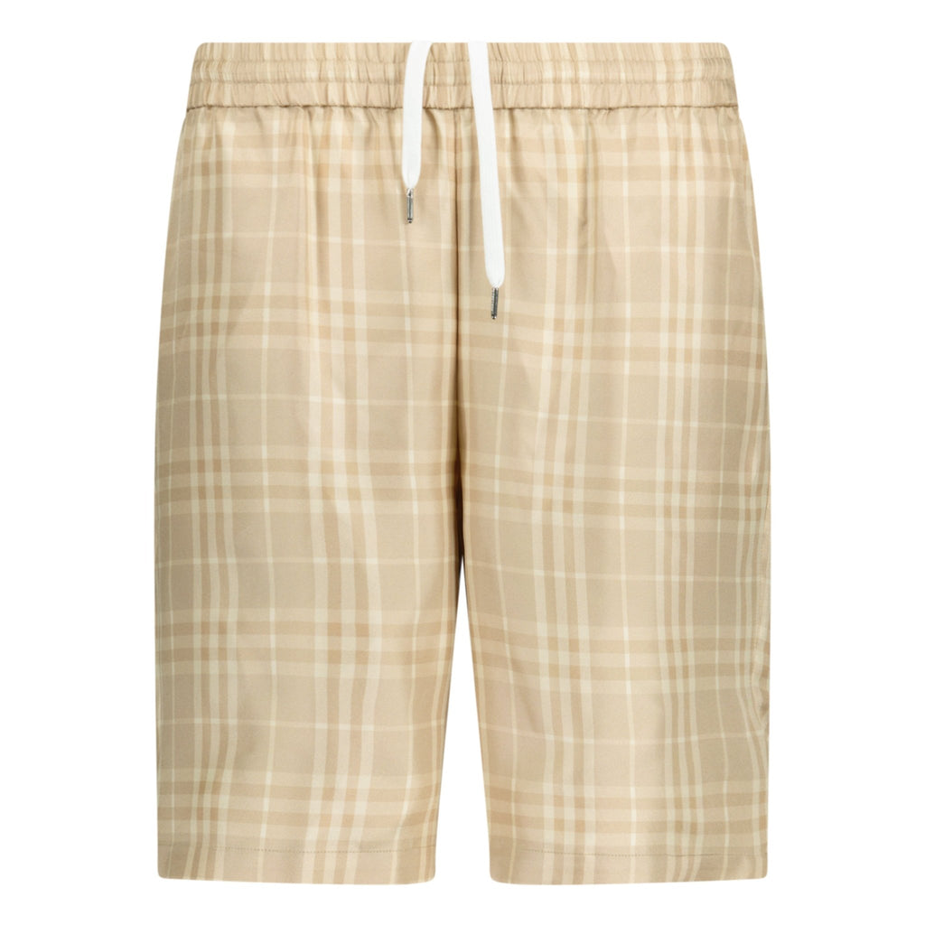 Burberry 'Bradeston' Silk Check Shorts Beige - Boinclo ltd - Outlet Sale Under Retail