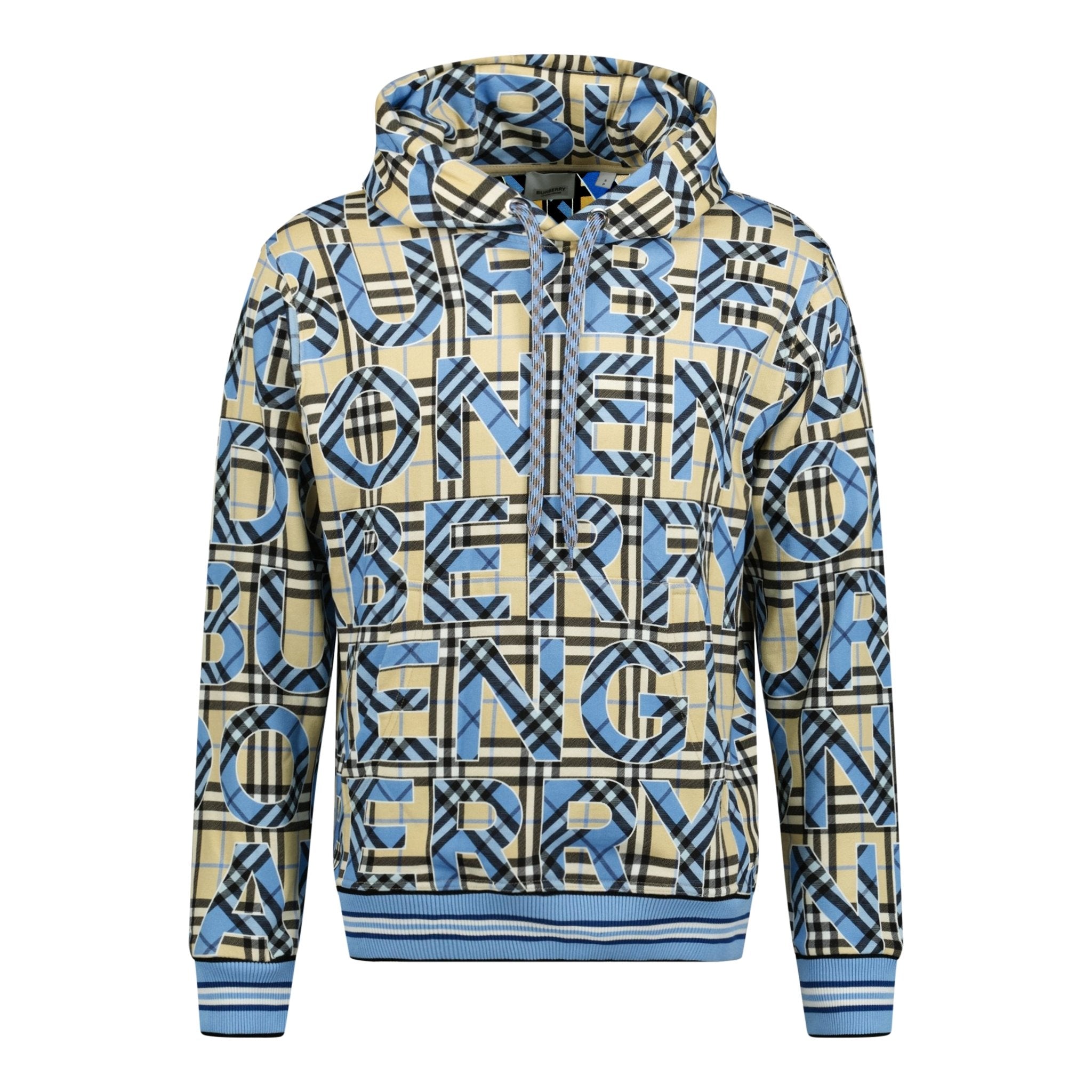 Klappe Solskoldning Bøje Burberry Check Logo Print Cotton Sweatshirt Yellow & Blue | Boinclo ltd |  Outlet Sale