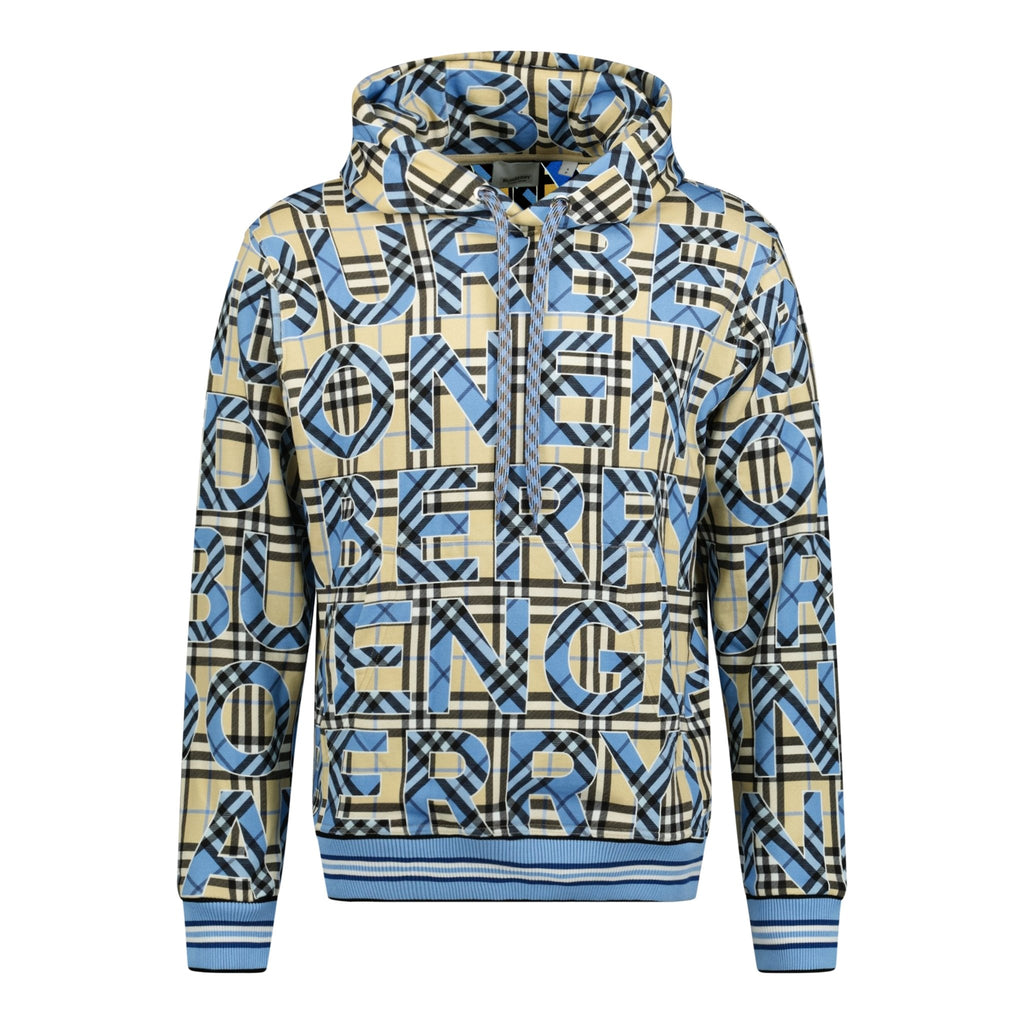 Burberry Check Logo Print Cotton Sweatshirt Yellow & Blue - Boinclo ltd - Outlet Sale Under Retail