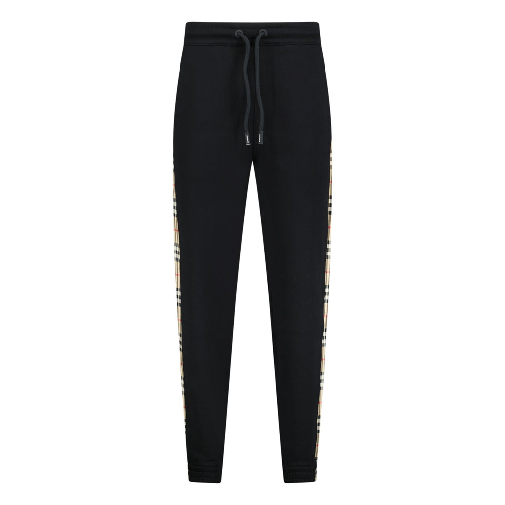 Burberry 'Checkford' Side Branding Cuffed Sweat Pants Black - Boinclo ltd - Outlet Sale Under Retail