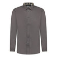 Burberry Classic Check Neck Cambridge Shirt Grey - Boinclo ltd - Outlet Sale Under Retail