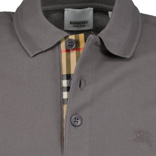 Burberry 'Eddie' Polo-Shirt Grey - Boinclo ltd - Outlet Sale Under Retail