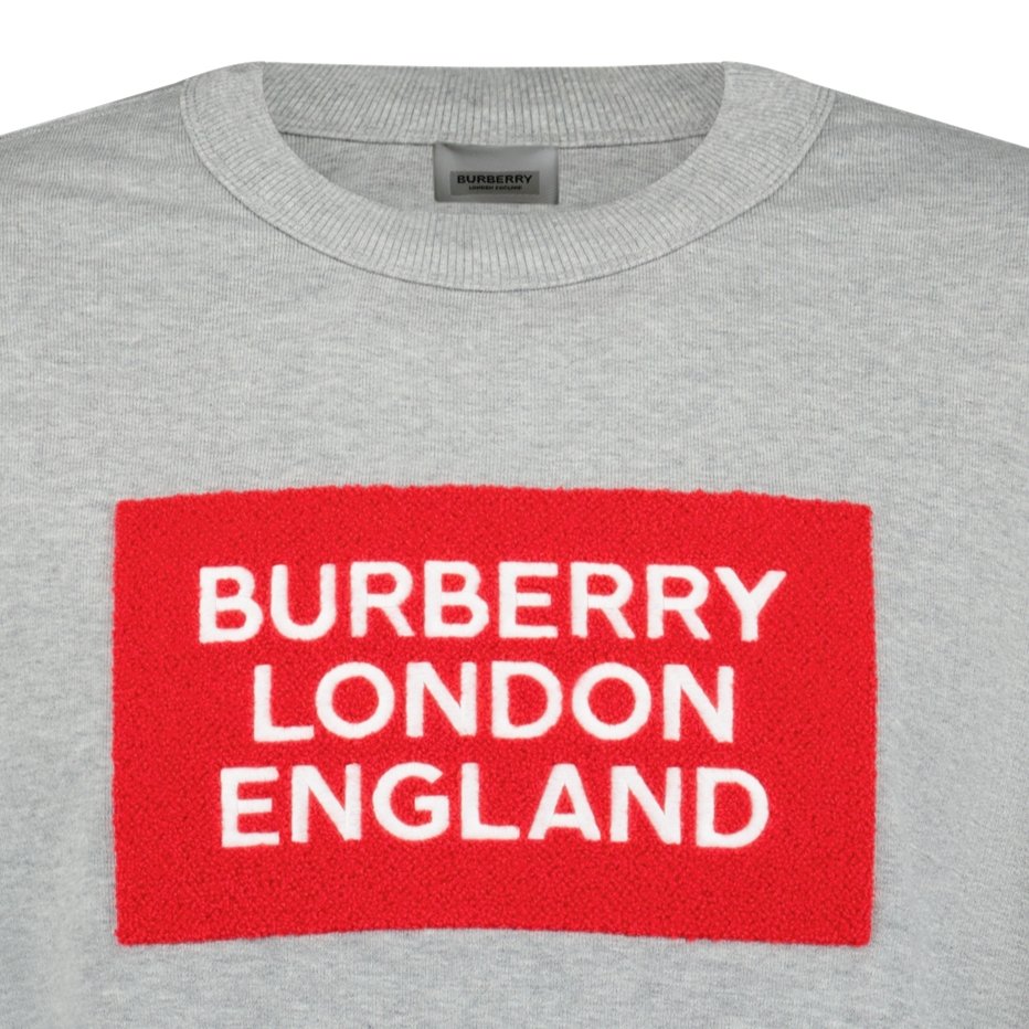 Burberry 'Fawson' Print Cotton Sweatshirt Grey - Boinclo ltd - Outlet Sale Under Retail