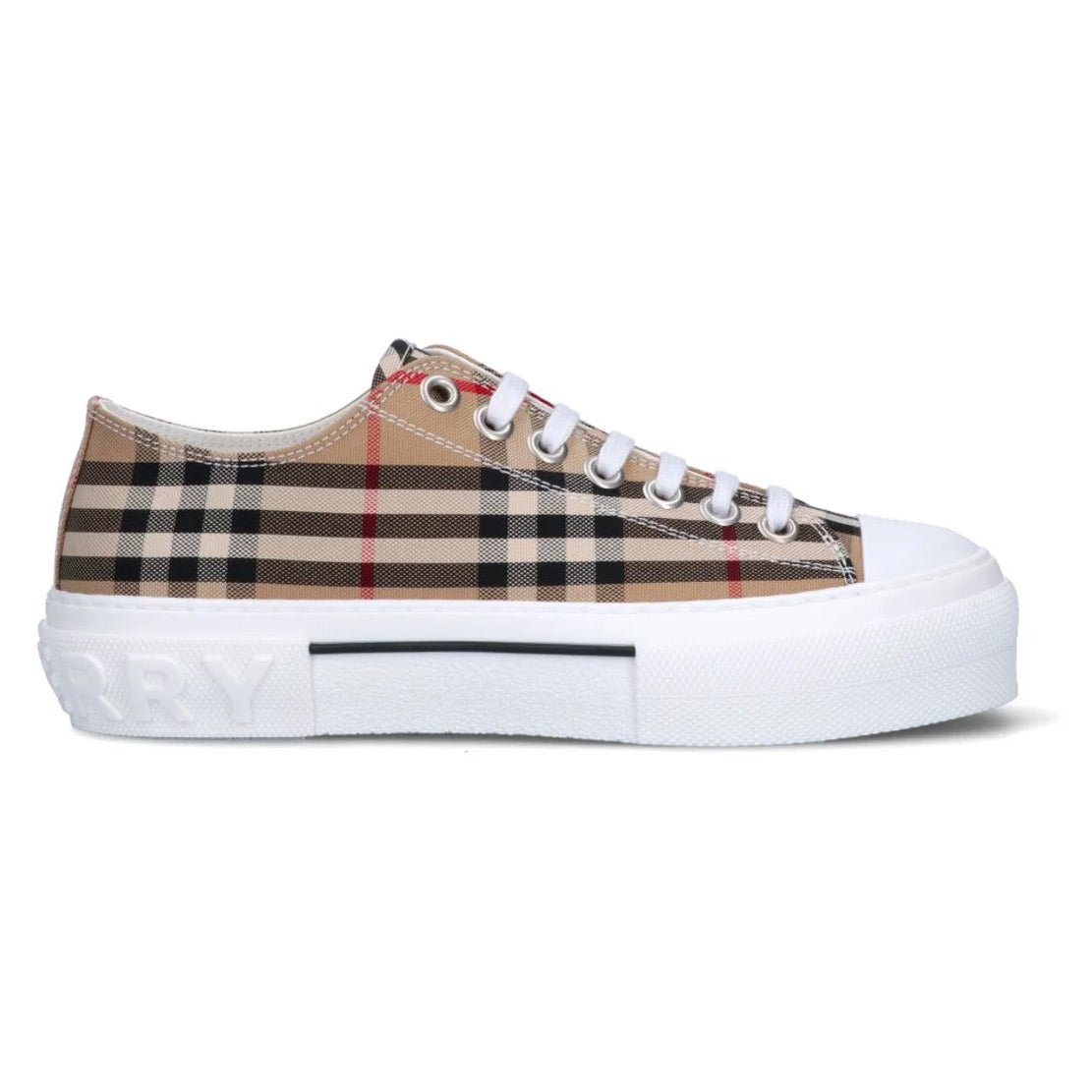 Burberry 'Jack Low' Check Trainers Beige