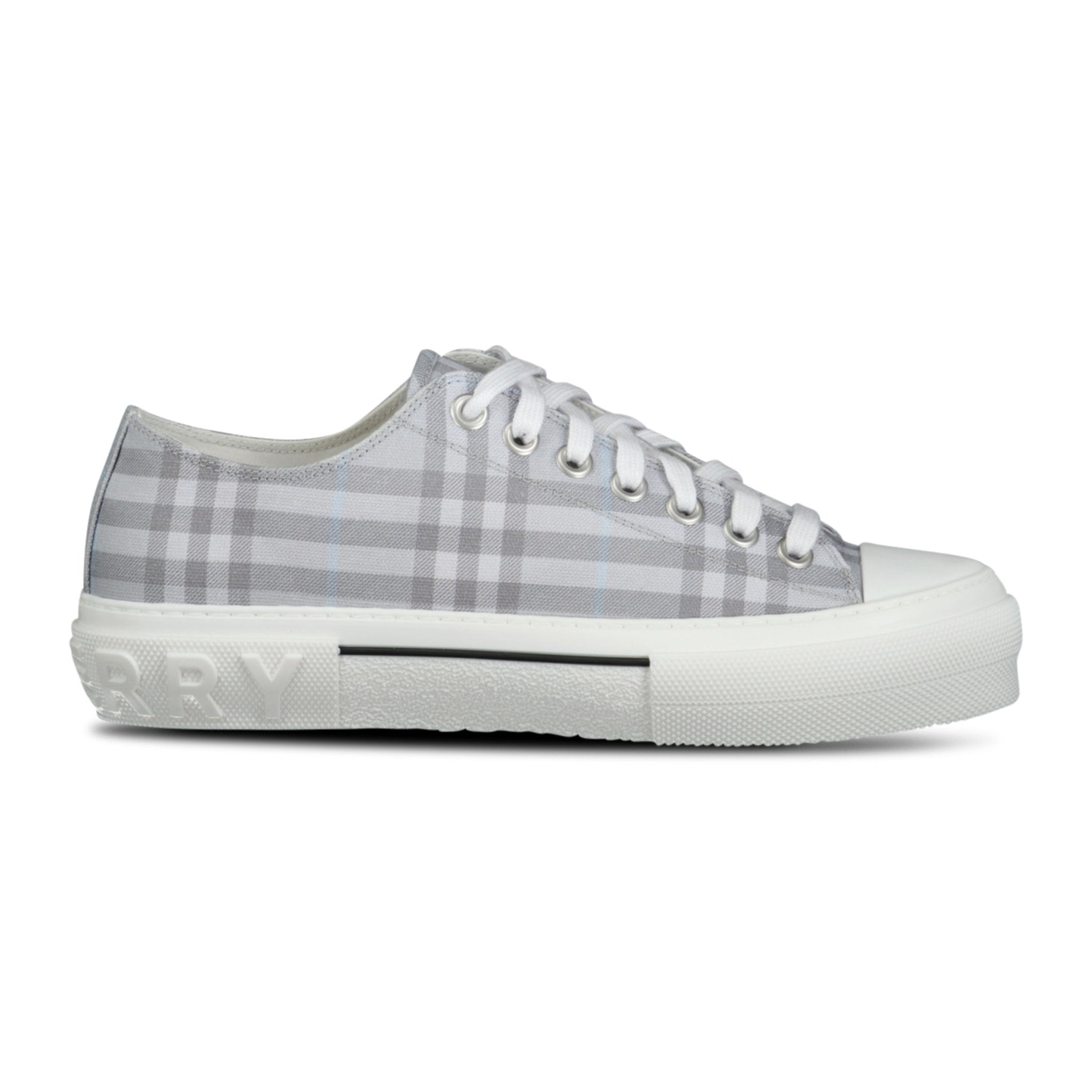 Burberry 'Jack Low' Check Trainers Grey