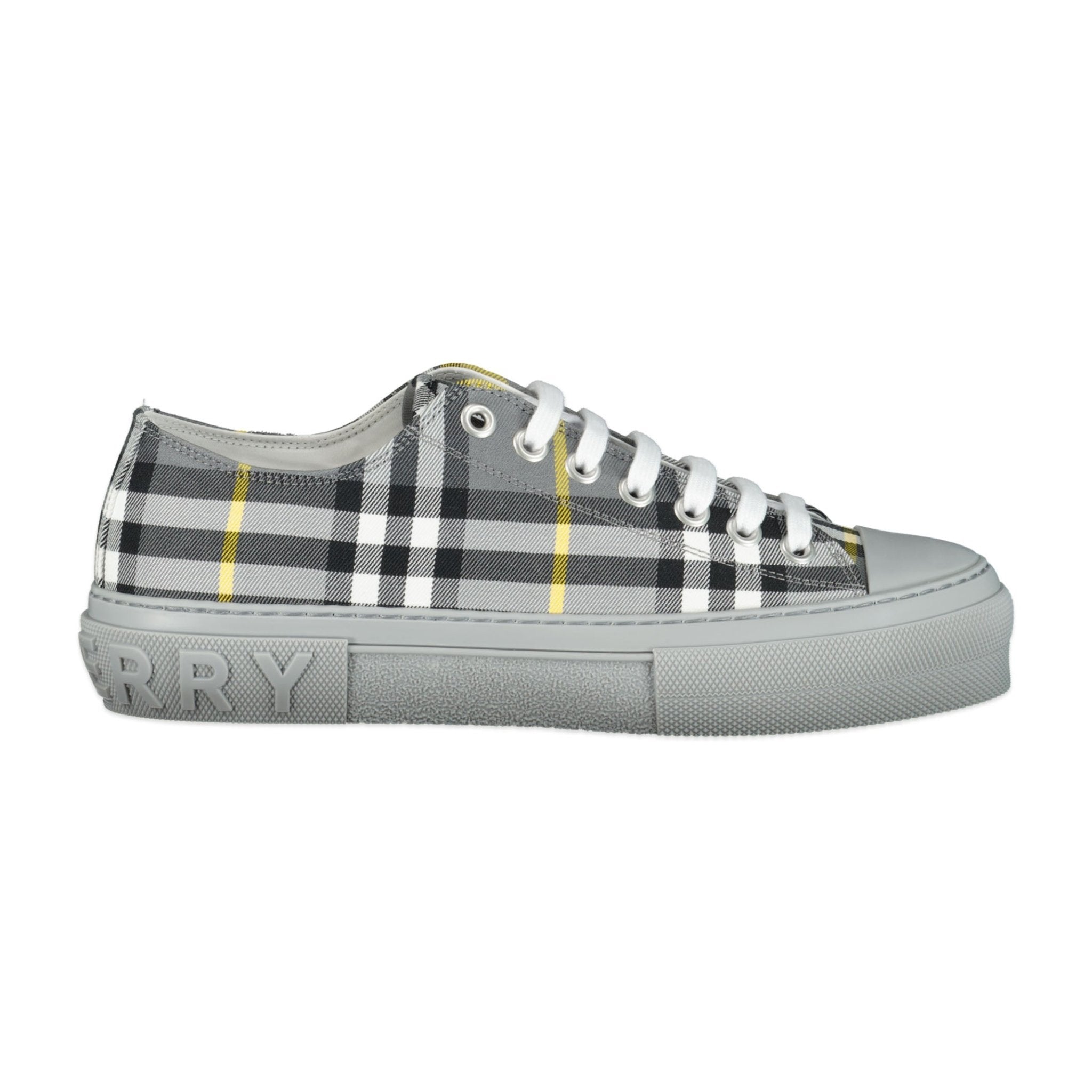 Burberry 'Jack Low' Check Trainers Grey