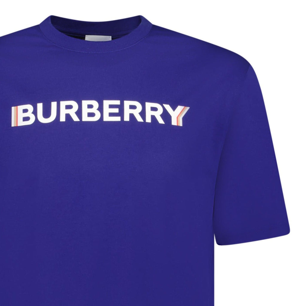 Burberry Logo Print T-Shirt Blue - Boinclo ltd - Outlet Sale Under Retail