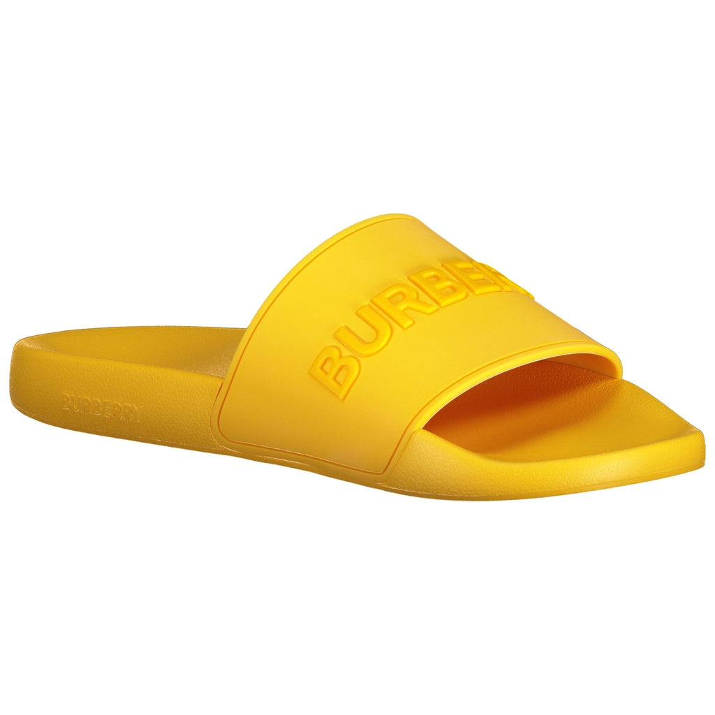 Burberry Logo Tech Furley Sliders Yellow - Boinclo ltd - Outlet Sale Under Retail