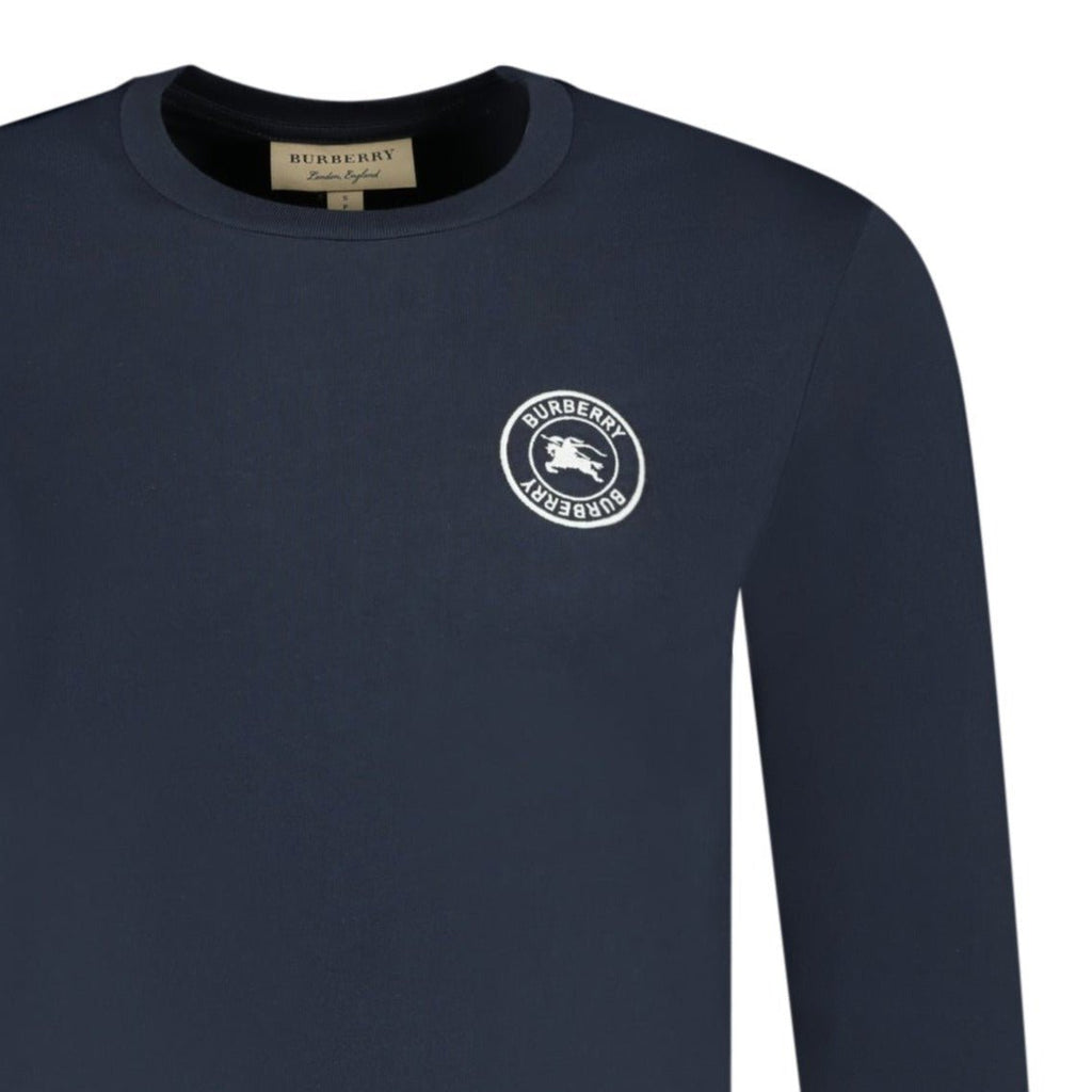 Burberry Long Sleeve Logo Print T-Shirt Navy - Boinclo ltd - Outlet Sale Under Retail