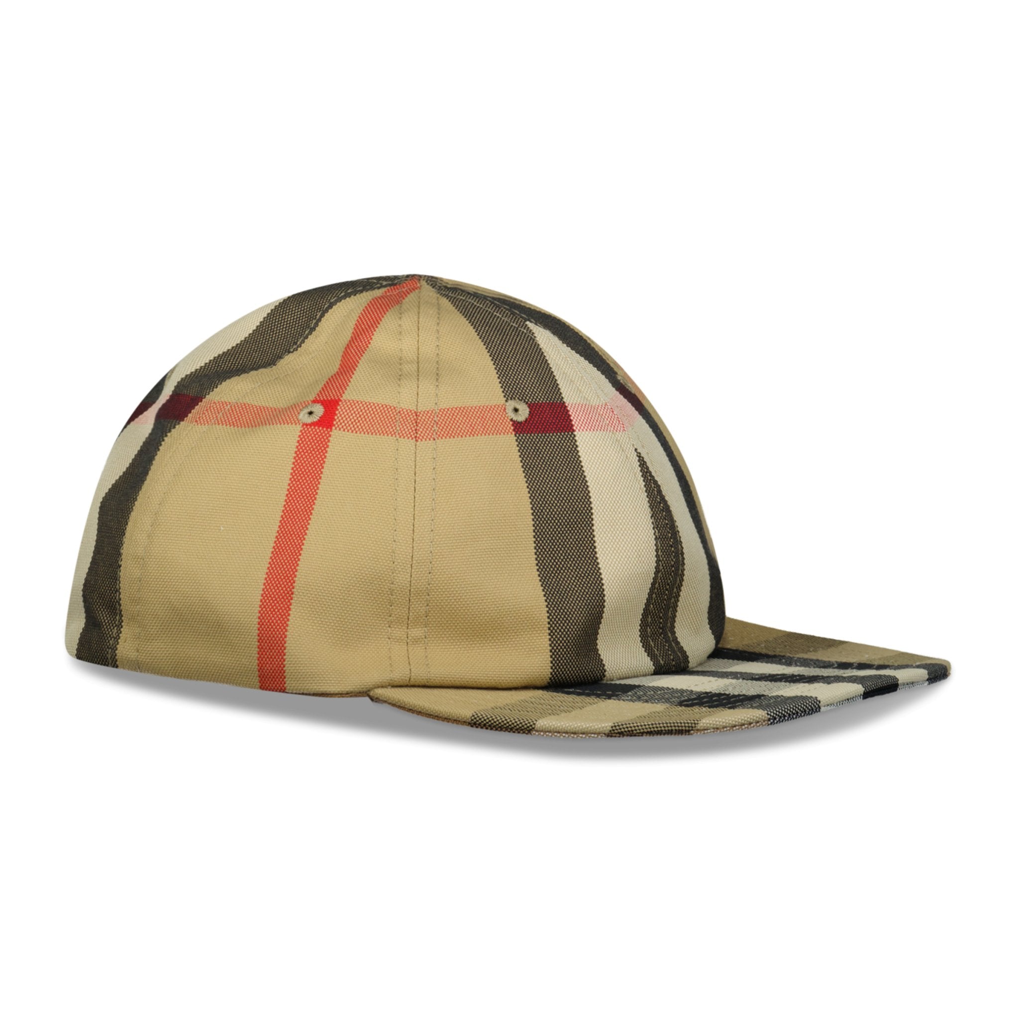 Reversible Vintage Check Baseball Cap Beige