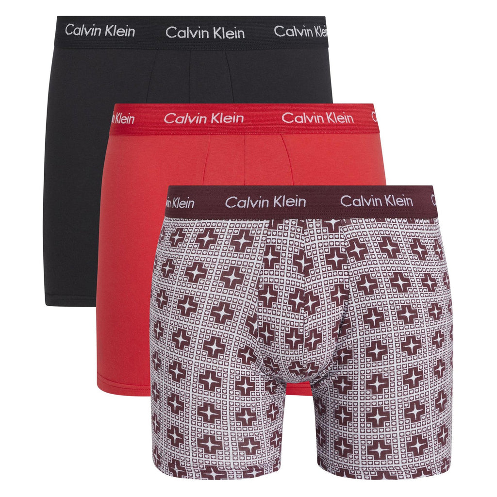 Calvin Klein Cotton Stretch Boxers Black,Red,Maroon (3 Pack) - Boinclo ltd - Outlet Sale Under Retail