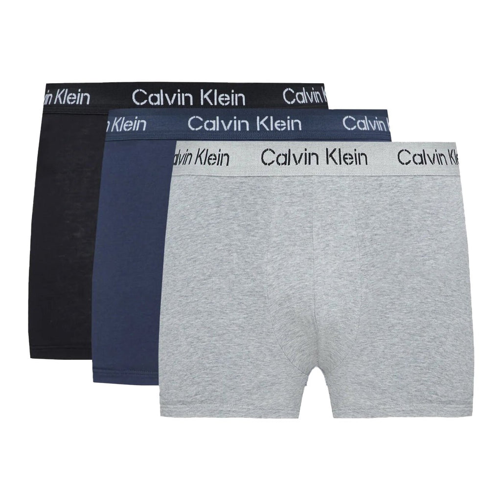Calvin Klein Stencil Logo Cotton Stretch Boxers Black,Blue,Grey (3 Pack) - Boinclo ltd - Outlet Sale Under Retail