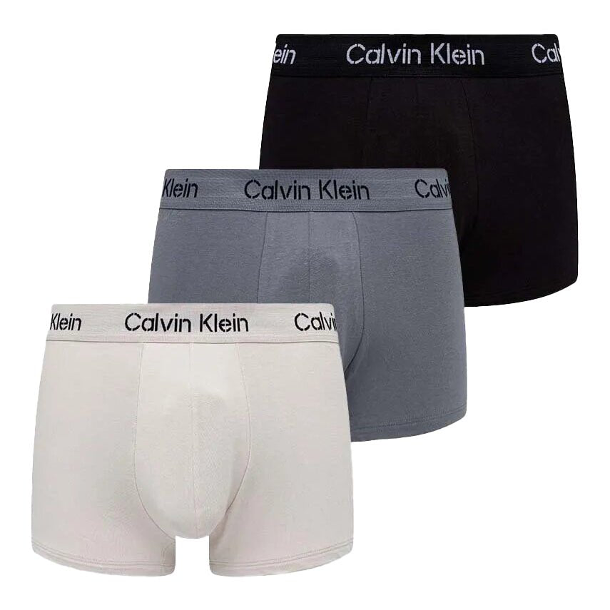 Calvin Klein Stencil Logo Cotton Stretch Boxers Black,Grey,Beige (3 Pack) - Boinclo ltd - Outlet Sale Under Retail