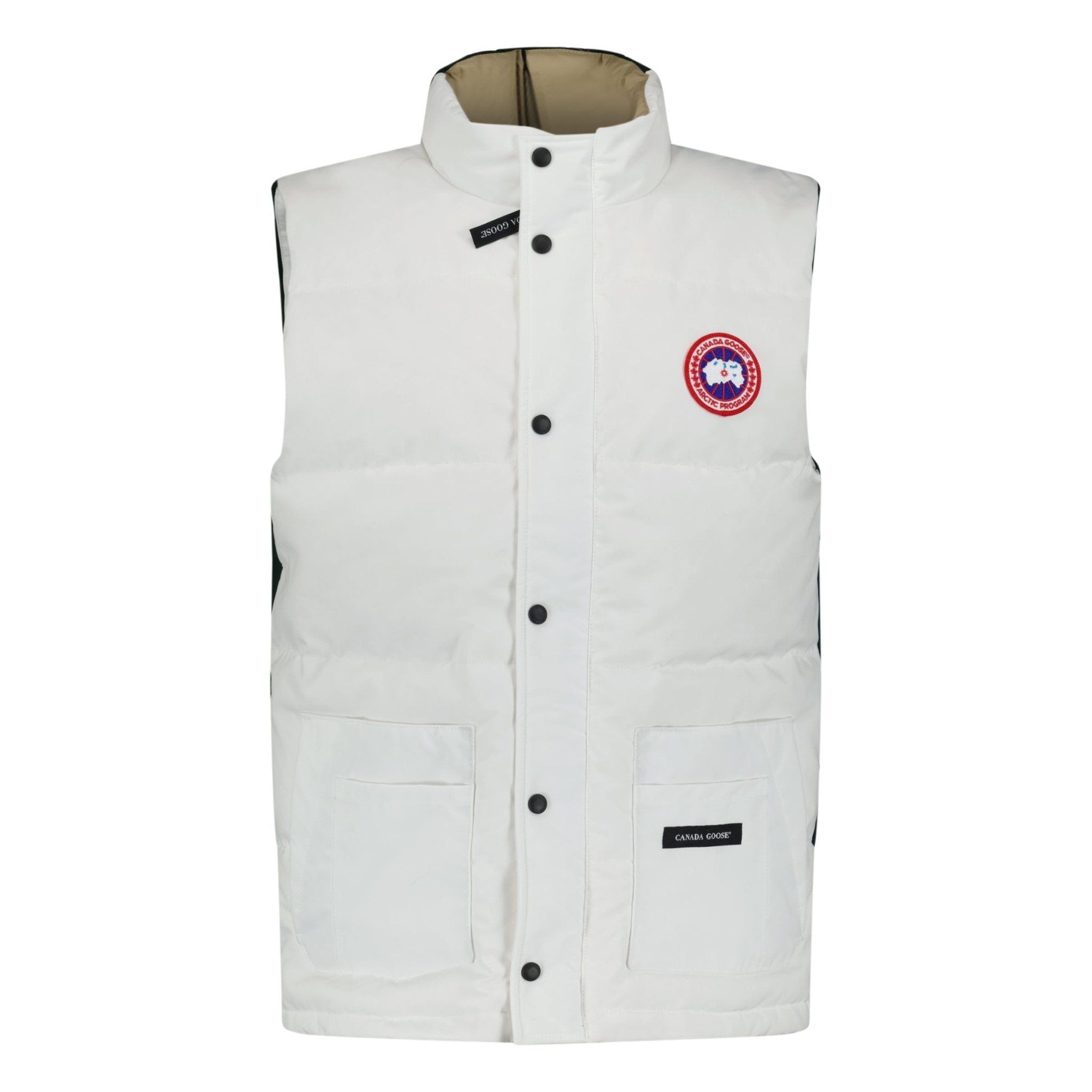 Canada Goose 'Freestyle' Gilet Jacket White & Khaki