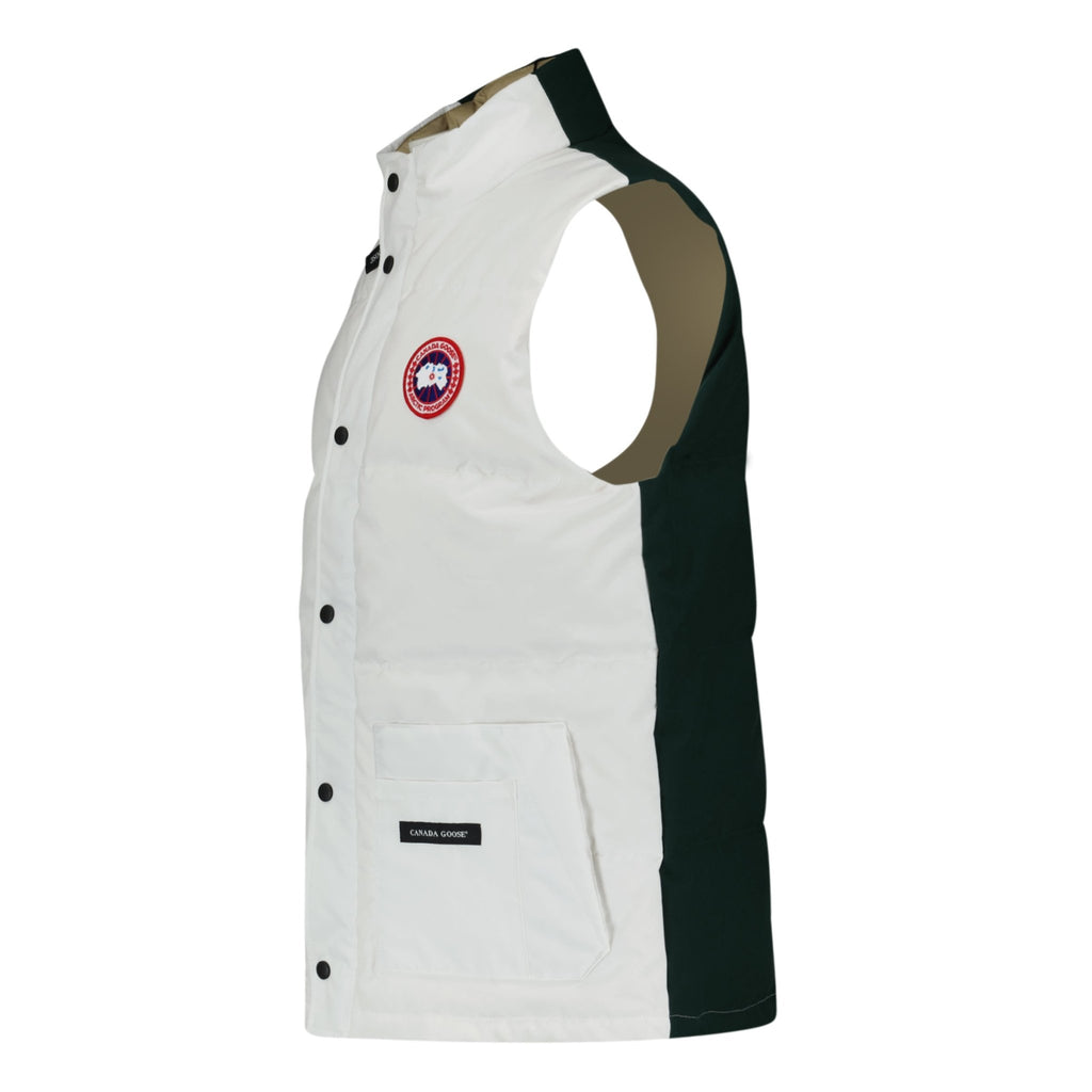 Canada Goose 'Freestyle' Gilet Jacket White & Khaki - Boinclo ltd - Outlet Sale Under Retail