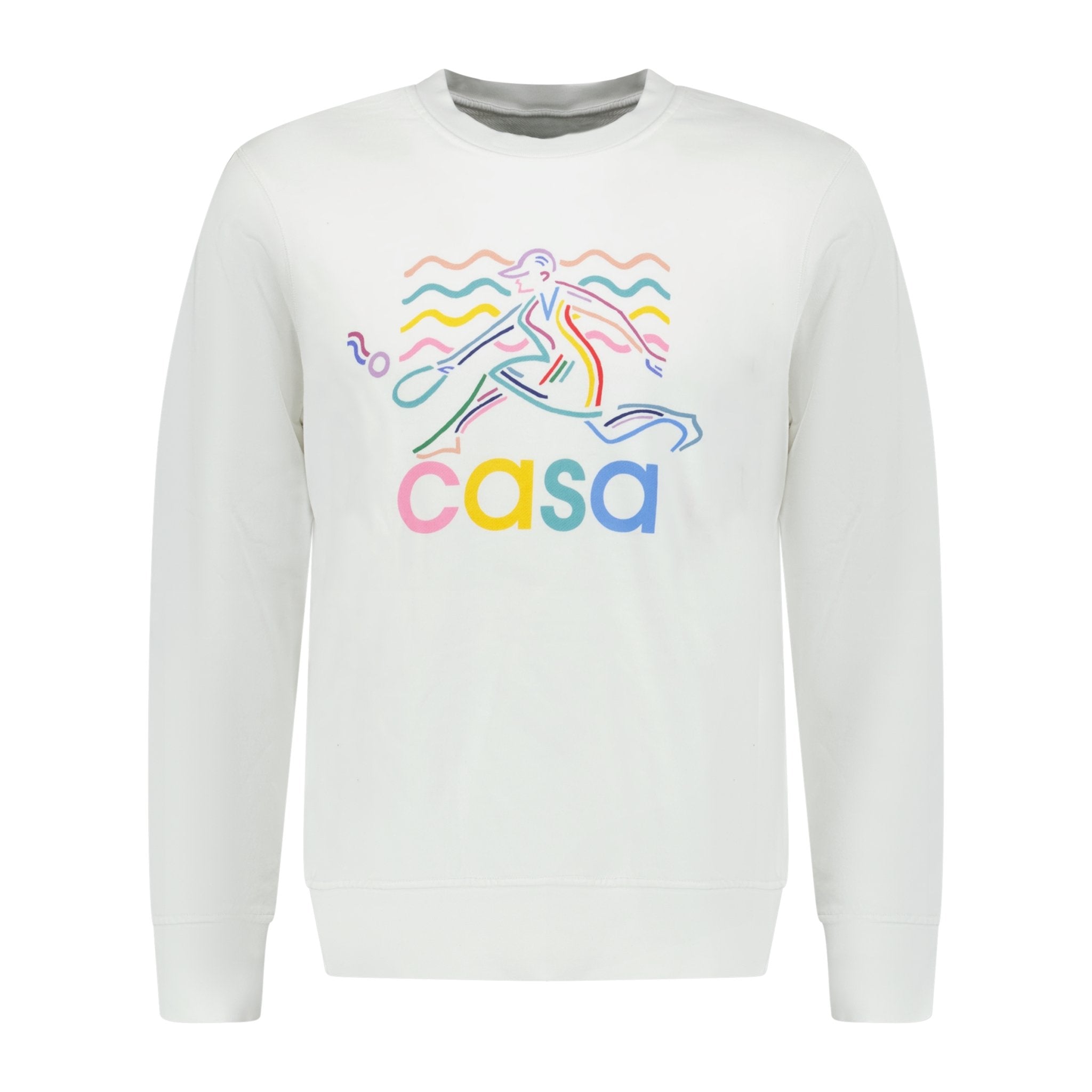 Casablanca 'Beach Tennis' Print Sweatshirt White